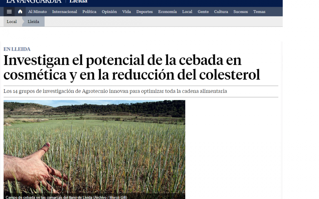 Agrotecnio in La Vanguardia